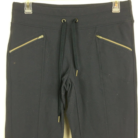 Athleta Pants Womens Sz S Blue Knit Cropped Athletic Yoga Casual Sweatpants - Picture 2 of 11